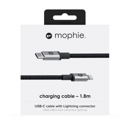 USB-C Кабел за iPhone, Mophie (Lightning) 1m, Черен