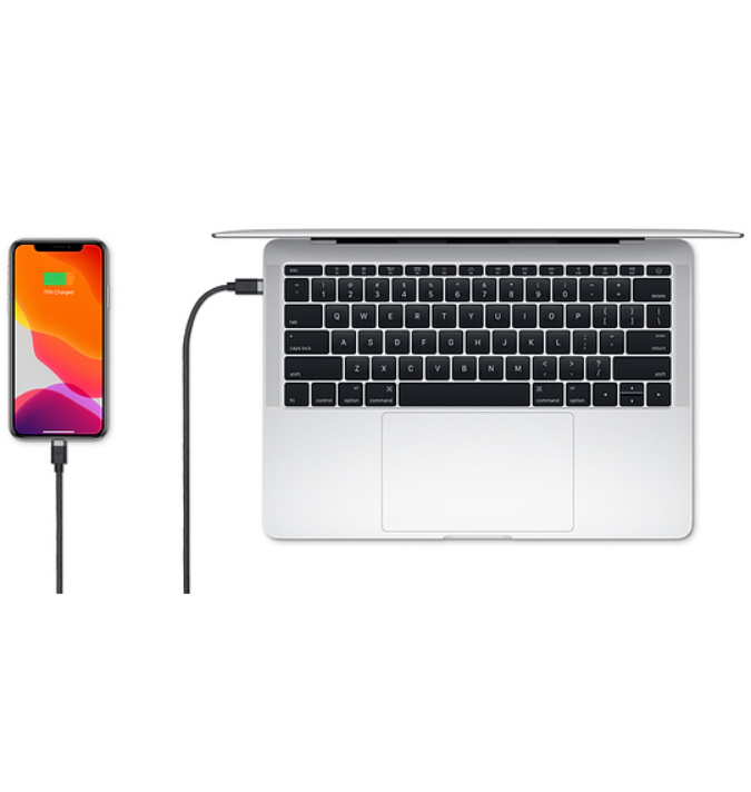 USB-C Кабел за iPhone, Mophie (Lightning) 1m, Черен (3)