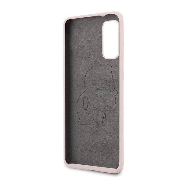 Луксозен Калъф за Samsung S20, Karl Lagerfeld Silicone Iconic Case, Розов (4)