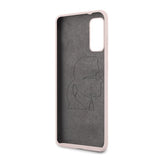 Луксозен Калъф за Samsung S20, Karl Lagerfeld Silicone Iconic Case, Розов (4)