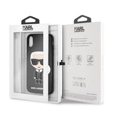 Луксозен Кожен Калъф за iPhone XS/X, Karl Lagerfeld Body Case, Черен (3)