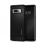Противоударен Силиконов Калъф за Samsung Note 8, Spigen Rugged Armor Case, Черен