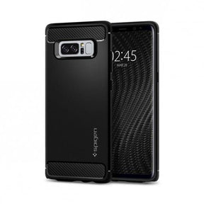 Противоударен Силиконов Калъф за Samsung Note 8, Spigen Rugged Armor Case, Черен
