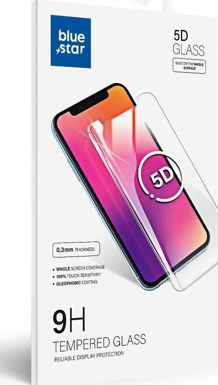 Извит Стъклен Протектор за Huawei P40 Pro, Blue Star 3D Full Glue Glass, Прозрачен