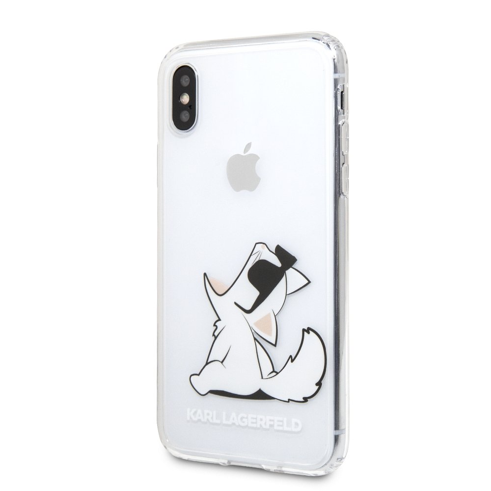 Луксозен Калъф за iPhone XS/X, Karl Lagerfeld Choupette Fun Case, Прозрачен (2)