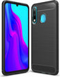Противоударен Силиконов Калъф за Huawei P40 Lite E, Forcell Carbon Case, Черен