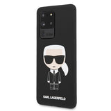 Луксозен Калъф за Samsung S20 Ultra, Karl Lagerfeld Silicone Iconic Case, Черен (3)