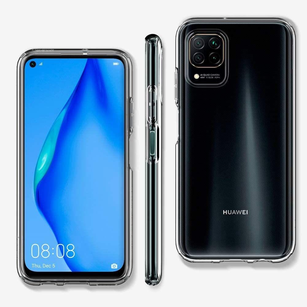 Противоударен Силиконов Калъф за Huawei P40 Lite, Spigen Liquid Crystal Case, Прозрачен (3)