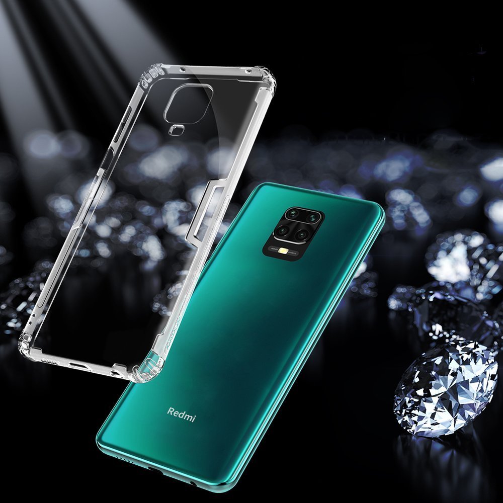 Противоударен Силиконов Калъф за Xiaomi Redmi Note 9 Pro/9S, Nillkin Shockproof Case, Прозрачен (7)