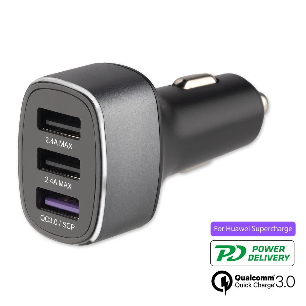 Бързо Зарядно за Кола, 4Smarts 12v Voltroad 7P+ Fast/Super Charger/PD 42w, Сив