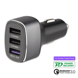 Бързо Зарядно за Кола, 4Smarts 12v Voltroad 7P+ Fast/Super Charger/PD 42w, Сив