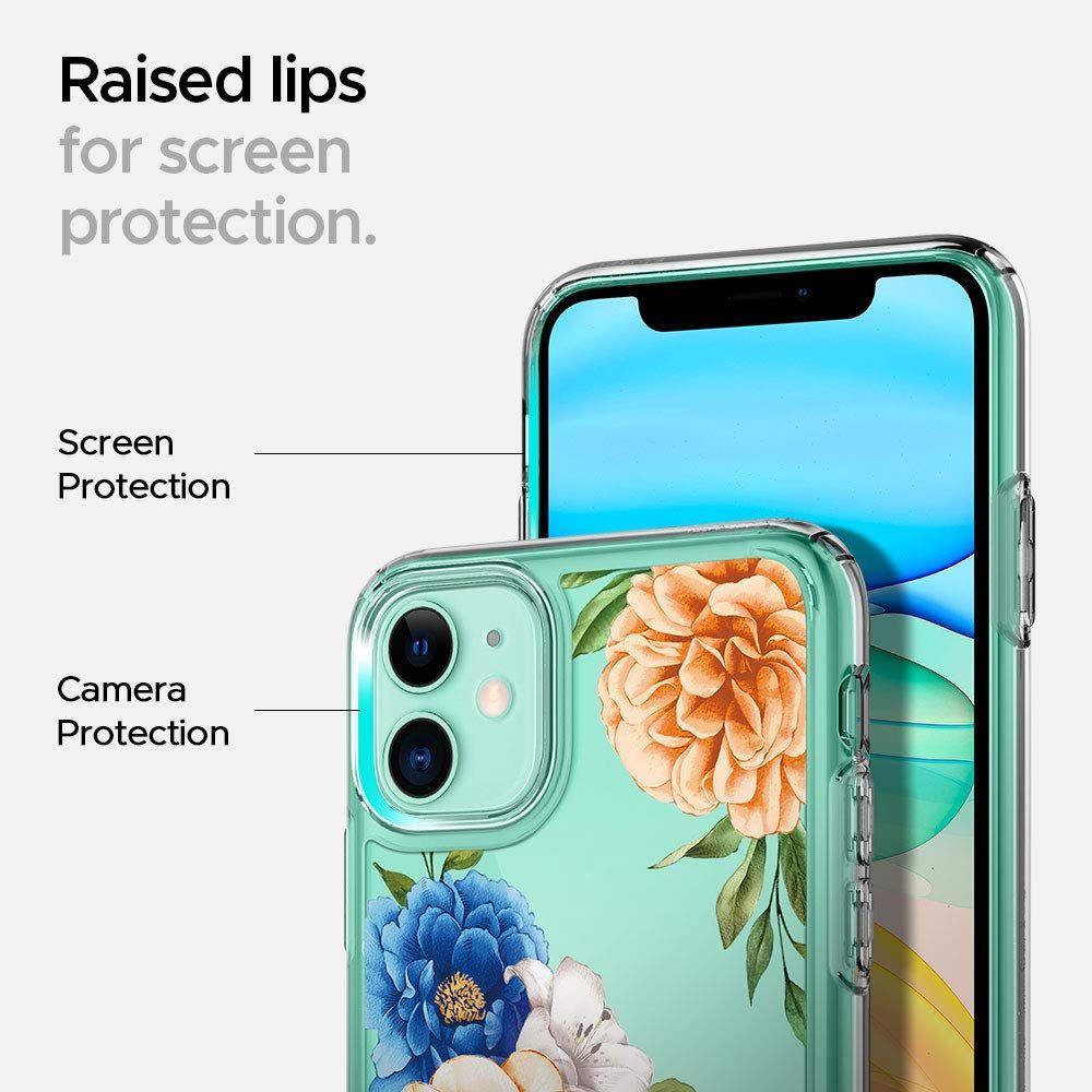 Калъф с Цветя за iPhone 11, Spigen Ciel Floral Case, Син (5)