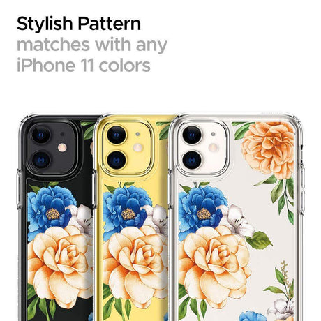 Калъф с Цветя за iPhone 11, Spigen Ciel Floral Case, Син (2)