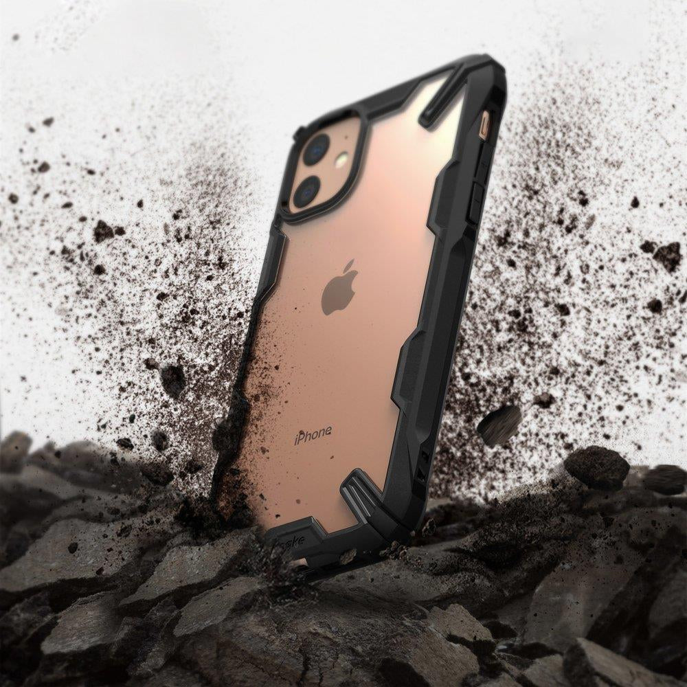 Противоударен Хибриден Калъф за iPhone 11, Ringke Fusion X Matte Case, Зелен (2)