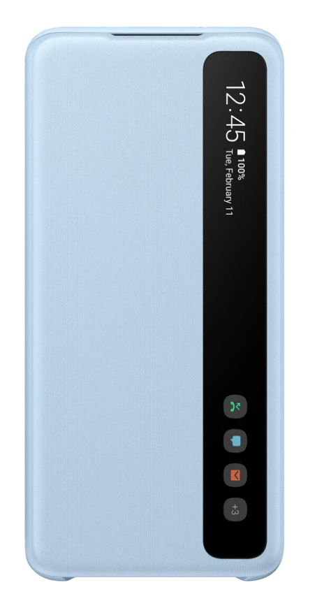 Оригинален Активен Калъф за Samsung S20 Clear View Cover Book Case EF-ZG980CLE, Син