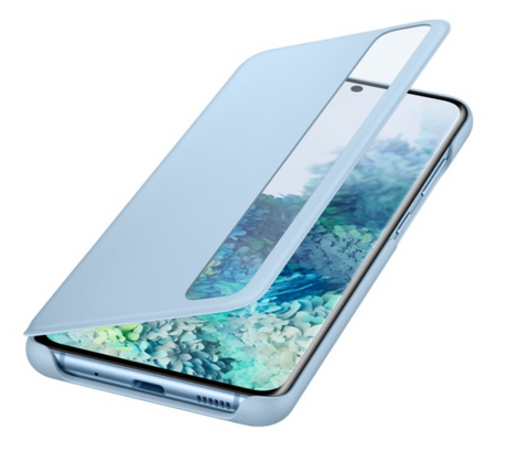 Оригинален Активен Калъф за Samsung S20 Clear View Cover Book Case EF-ZG980CLE, Син (2)