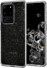 Противоударен Блестящ Калъф за Samsung S20 Ultra, Spigen Liquid Crystal Glitter Quartz Case, Прозрачен (2)