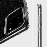 Противоударен Блестящ Калъф за Samsung S20 Ultra, Spigen Liquid Crystal Glitter Quartz Case, Прозрачен (5)