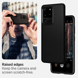 Противоударен Силиконов Калъф за Samsung S20 Ultra, Spigen Liquid Air Case, Черен (2)