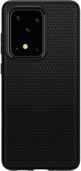 Противоударен Силиконов Калъф за Samsung S20 Ultra, Spigen Liquid Air Case, Черен (5)
