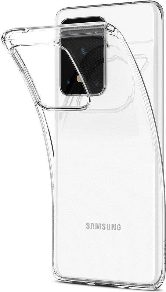 Противоударен Силиконов Калъф за Samsung S20 Ultra, Spigen Liquid Crystal Case, Прозрачен (3)