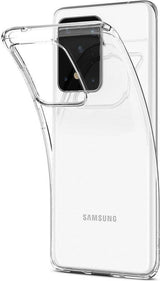 Противоударен Силиконов Калъф за Samsung S20 Ultra, Spigen Liquid Crystal Case, Прозрачен (3)