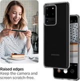 Противоударен Силиконов Калъф за Samsung S20 Ultra, Spigen Liquid Crystal Case, Прозрачен (7)