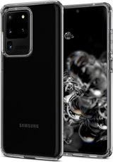 Противоударен Силиконов Калъф за Samsung S20 Ultra, Spigen Liquid Crystal Case, Прозрачен (2)
