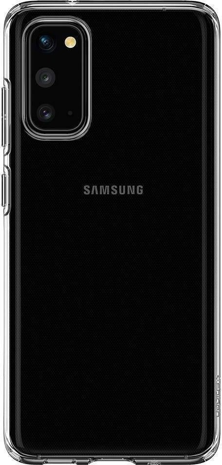Противоударен Силиконов Калъф за Samsung S20, Spigen Liquid Crystal Case, Прозрачен (4)