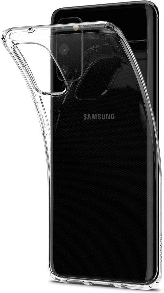 Противоударен Силиконов Калъф за Samsung S20, Spigen Liquid Crystal Case, Прозрачен (6)