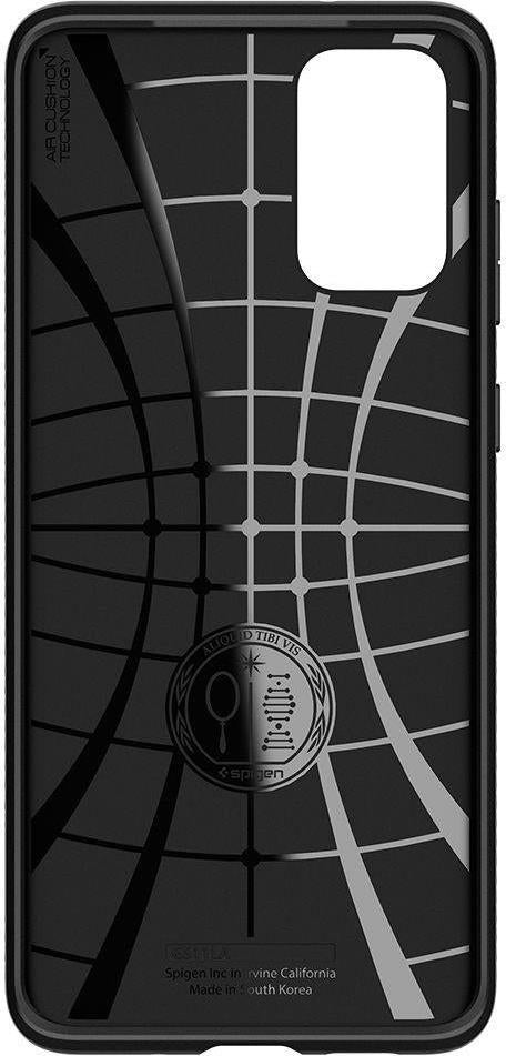 Противоударен Силиконов Калъф за Samsung S20 Plus, Spigen Liquid Air Case, Черен (6)