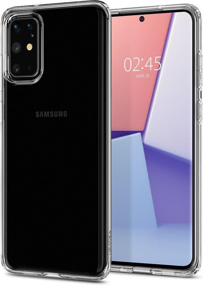 Противоударен Силиконов Калъф за Samsung S20 Plus, Spigen Liquid Crystal Case, Прозрачен (2)