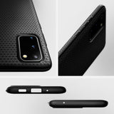 Противоударен Силиконов Калъф за Samsung S20 Plus, Spigen Liquid Air Case, Черен (7)