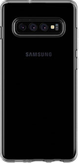 Противоударен Силиконов Калъф за Samsung S10 Plus, Spigen Liquid Crystal Case, Прозрачен (3)