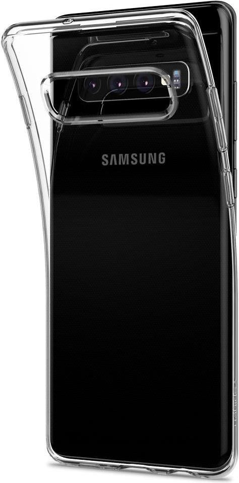 Противоударен Силиконов Калъф за Samsung S10 Plus, Spigen Liquid Crystal Case, Прозрачен (2)