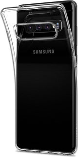 Противоударен Силиконов Калъф за Samsung S10 Plus, Spigen Liquid Crystal Case, Прозрачен (2)
