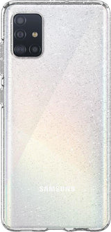 Противоударен Блестящ Калъф за Samsung A51, Spigen Liquid Crystal Glitter Quartz Case, Прозрачен (7)