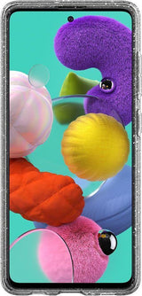 Противоударен Блестящ Калъф за Samsung A51, Spigen Liquid Crystal Glitter Quartz Case, Прозрачен (4)