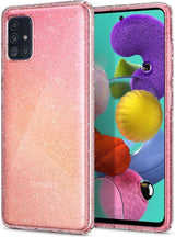 Противоударен Блестящ Калъф за Samsung A51, Spigen Liquid Crystal Glitter Quartz Case, Прозрачен (3)