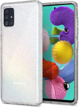 Противоударен Блестящ Калъф за Samsung A51, Spigen Liquid Crystal Glitter Quartz Case, Прозрачен (2)
