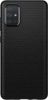 Противоударен Силиконов Калъф за Samsung A51, Spigen Liquid Air Case, Черен (5)