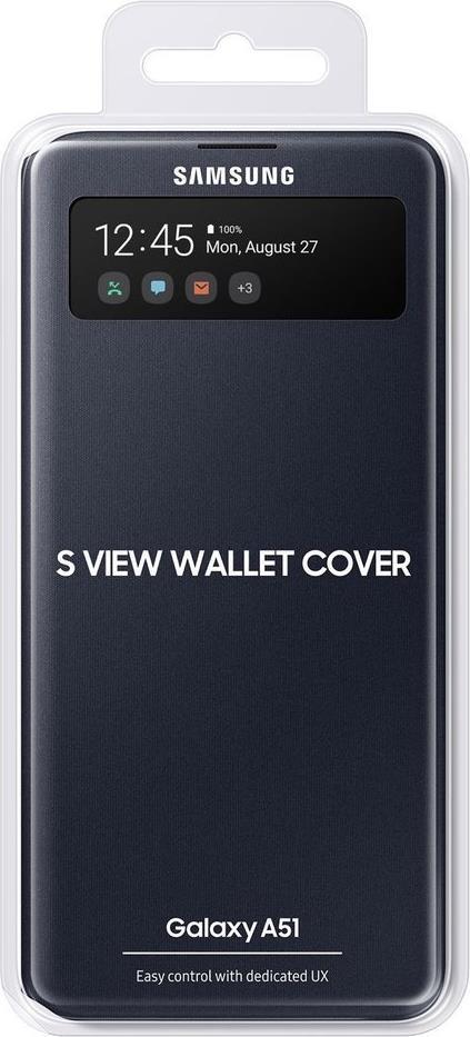 Оригинален Активен Калъф за Samsung A51 S-View Book Case EF-EA515PBE, Черен (5)