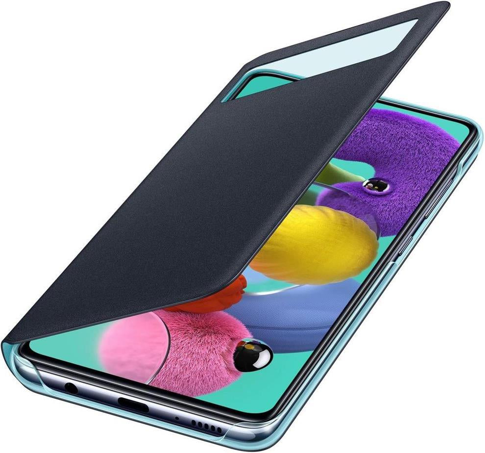 Оригинален Активен Калъф за Samsung A51 S-View Book Case EF-EA515PBE, Черен (2)