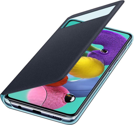 Оригинален Активен Калъф за Samsung A51 S-View Book Case EF-EA515PBE, Черен (2)