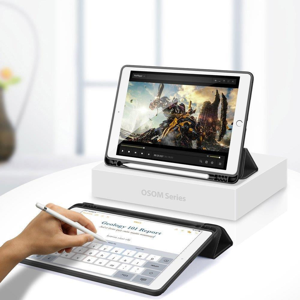 Калъф с Pen Поставка за iPad 9/ 8/ 7 10.2", Dux Ducis Osom Case, Черен (5)