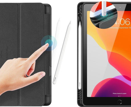 Калъф с Pen Поставка за iPad 9/ 8/ 7 10.2", Dux Ducis Osom Case, Черен (6)