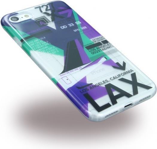 Луксозен Калъф за iPhone SE 2022/2020 8/7, Benjamins Los Angelis LAX Soft Case, Цветен
