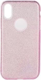 Блестящ Силиконов Калъф за iPhone XS/X, Forcell Shining Case, Розов