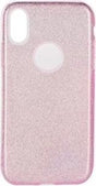 Блестящ Силиконов Калъф за iPhone XS/X, Forcell Shining Case, Розов