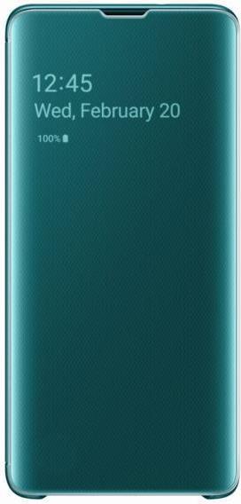 Оригинален Активен Калъф за Samsung S10 Plus Clear View Cover Book Case Ef-Zg975cg, Зелен